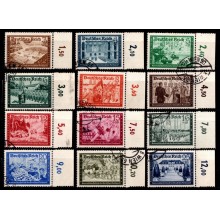 1939 - Tysk Rige - AFA 697-708 - Frimærker - Postvæsenets velgørenhedsmærker- Komplet sæt - Stemplet.